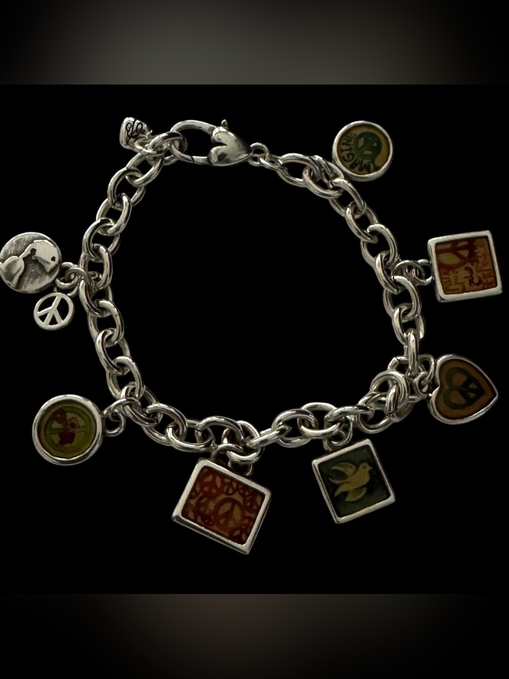 BRIGHTON "PEACE, LOVE, IMAGINE" CHARM BRACELET